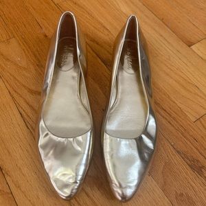 Gold Cole Haan Ballet Flats